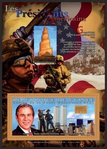 Poštová známka Guinea 2011 George Bush, 43. US prezident Mi# Block 1933 Kat 17€