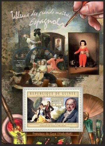 Poštová známka Guinea 2012 Umenie, Francisco de Goya Mi# Block 2196 Kat 16€