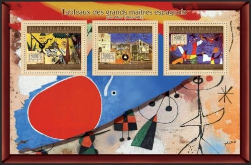 Poštové známky Guinea 2012 Umenie, Joan Miró Mi# 9689-91 Kat 18€