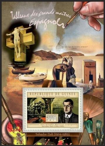 Poštová známka Guinea 2012 Umenie, Salvador Dalí Mi# Block 2200 Kat 16€