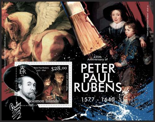 Potov znmka alamnove ostrovy 2013 Umenie, Peter Paul Rubens Mi# Block 115
