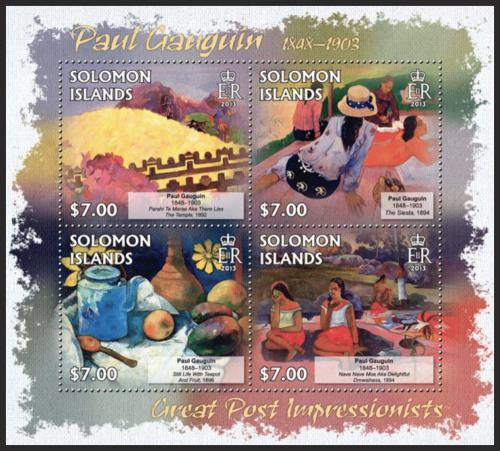 Potov znmky alamnove ostrovy 2013 Umenie, Paul Gauguin Mi# 1741-44 Kat 9.50