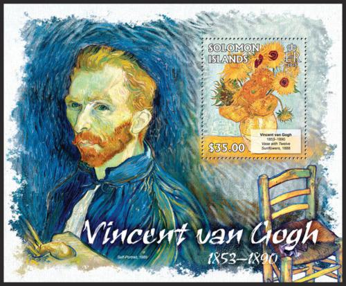 Potov znmka alamnove ostrovy 2013 Umenie, van Gogh Mi# Block 143 Kat 12