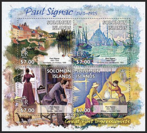 Potov znmky alamnove ostrovy 2013 Umenie, Paul Signac Mi# 1766-69 Kat 9.50 - zvi obrzok