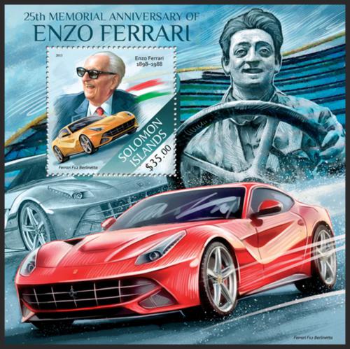 Potov znmka alamnove ostrovy 2013 Enzo Ferrari Mi# Block 201 Kat 12 - zvi obrzok