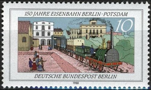 Poštová známka Západný Berlín 1988 Železnice Berlín-Postupim Mi# 822