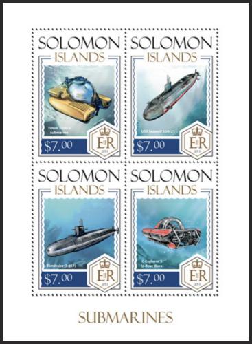 Potov znmky alamnove ostrovy 2014 Ponorky Mi# 2347-50 Kat 9.50