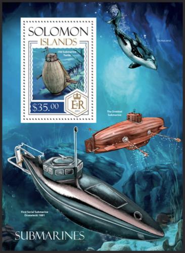 Potov znmka alamnove ostrovy 2014 Ponorky Mi# Block 251 Kat 12 - zvi obrzok