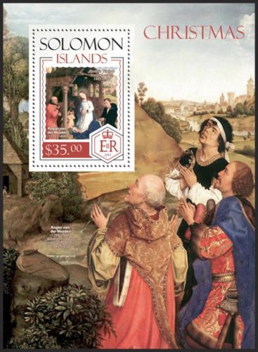 Poštovní známka Šalamounovy ostrovy 2014 Vánoce, umìní Mi# Block 261 Kat 12€