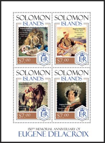 Poštovní známky Šalamounovy ostrovy 2014 Umìní, Delacroix Mi# 2452-55 Kat 9.50€