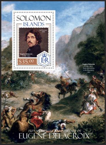Poštovní známka Šalamounovy ostrovy 2014 Umìní, Delacroix Mi# Block 272 Kat 12€