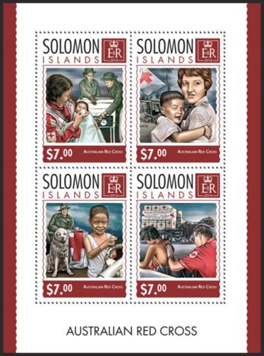 Poštové známky Šalamúnove ostrovy 2014 Èervený kríž Mi# 2577-80 Kat 9.50€