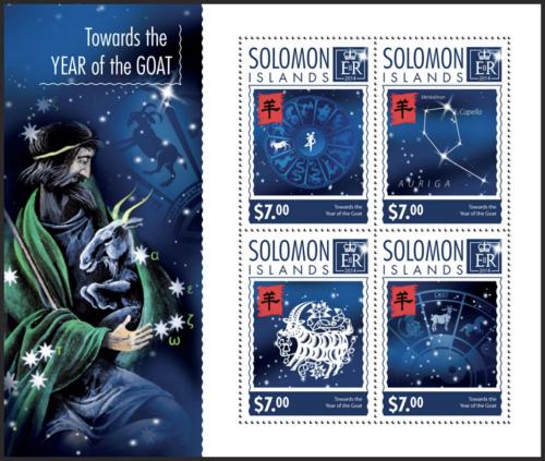 Poštovní známky Šalamounovy ostrovy 2014 Rok kozy Mi# 2887-90 Kat 9.50€