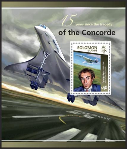 Potov znmka alamnove ostrovy 2015 Concorde Mi# Block 396 Kat 14