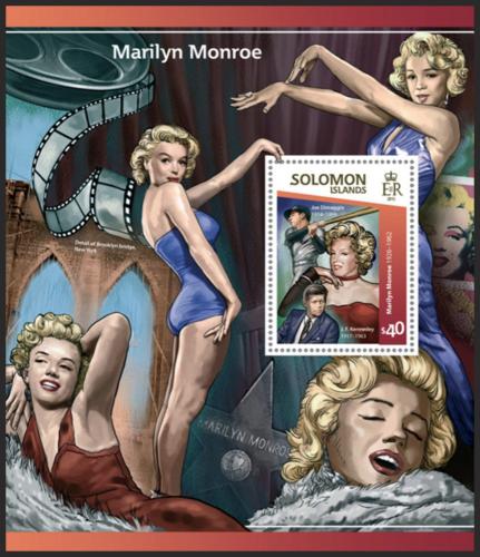 Poštová známka Šalamúnove ostrovy 2015 Marilyn Monroe Mi# Block 398 Kat 14€