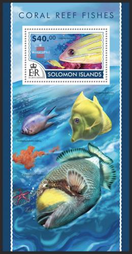 Poštová známka Šalamúnove ostrovy 2015 Ryby Mi# Block 404 Kat 14€