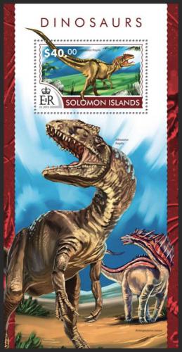 Potov znmka alamnove ostrovy 2015 Dinosaury Mi# Block 421 Kat 14