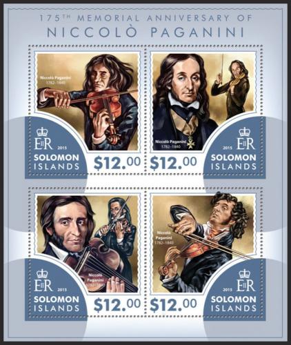 Potov znmky alamnove ostrovy 2015 Niccolò Paganini Mi# 3342-45 Kat 17 