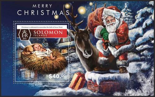 Poštovní známka Šalamounovy ostrovy 2015 Vánoce Mi# Block 478 Kat 14€