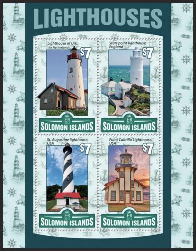 Poštové známky Šalamúnove ostrovy 2016 Majáky Mi# 3501-04 Kat 8.50€ 