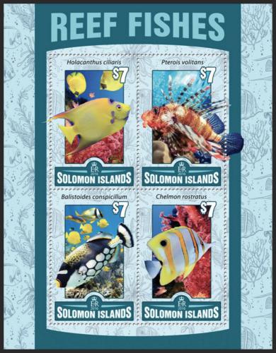 Poštové známky Šalamúnove ostrovy 2016 Ryby Mi# 3541-44 Kat 8.50€