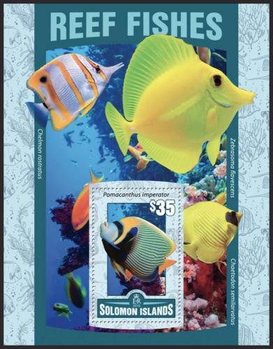 Poštová známka Šalamúnove ostrovy 2016 Ryby Mi# Block 489 Kat 11€