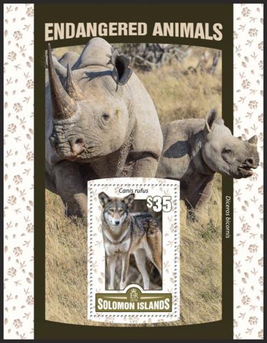 Potov znmka alamnove ostrovy 2016 Ohroen fauna Mi# Block 504 Kat 11