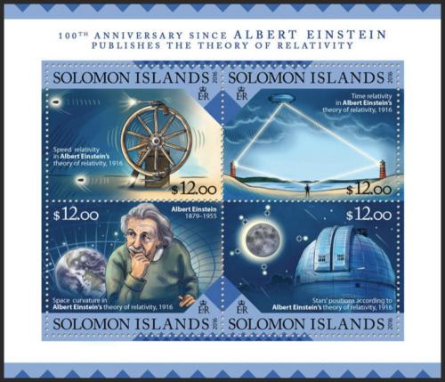 Potovn znmky alamounovy ostrovy 2016 Albert Einstein Mi# 3651-54 Kat 14