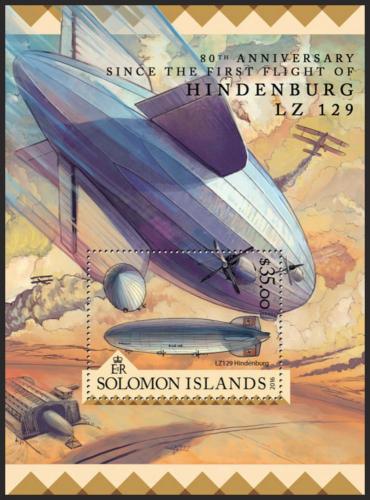 Potov znmka alamnove ostrovy 2016 Hindenburg LZ 129 Mi# Block 515 Kat 11 - zvi obrzok