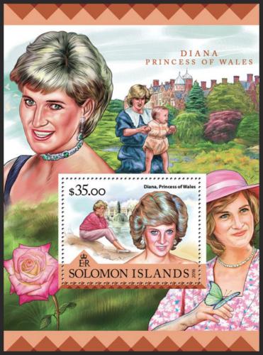 Potov znmka alamnove ostrovy 2016 Princezna Diana Mi# Block 519 Kat 11 - zvi obrzok