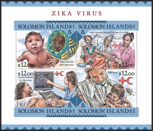 Potov znmky alamnove ostrovy 2016 Boj proti viru Zika Mi# 3726-29 Kat 14 - zvi obrzok