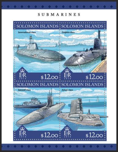 Potov znmky alamnove ostrovy 2016 Ponorky Mi# 3786-89 Kat 14
