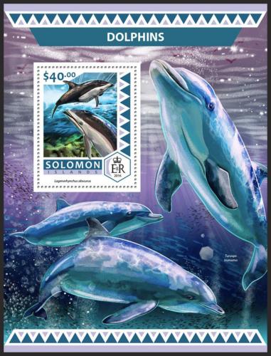 Poštová známka Šalamúnove ostrovy 2016 Delfíny Mi# Block 586 Kat 12€