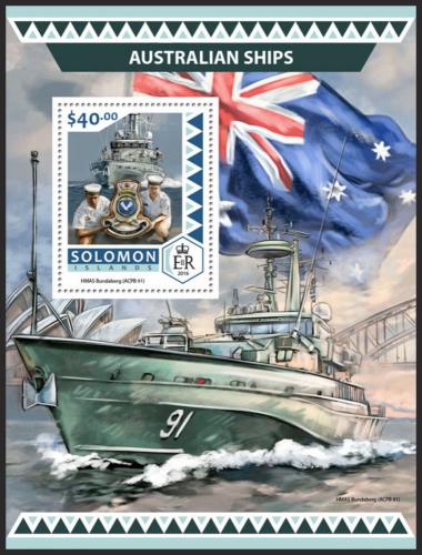 Potovn znmka alamounovy ostrovy 2016 Australsk lod Mi# Block 594 Kat 12