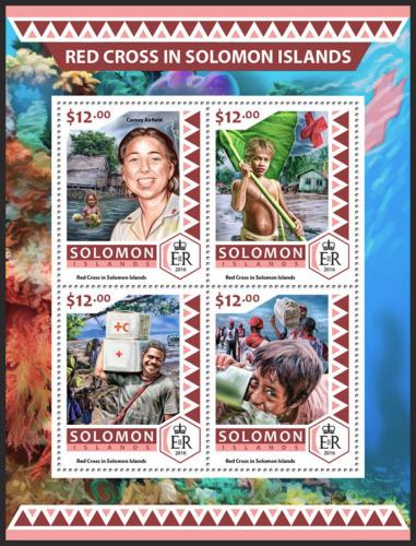 Poštové známky Šalamúnove ostrovy 2016 Èervený kríž Mi# 4235-38 Kat 14€