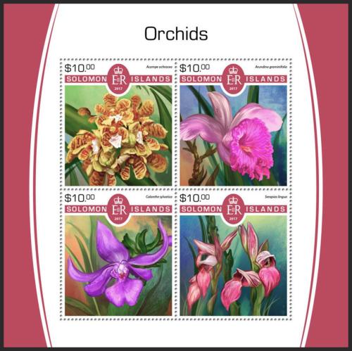 Potov znmky alamnove ostrovy 2017 Orchideje Mi# 4757-60 Kat 12 - zvi obrzok