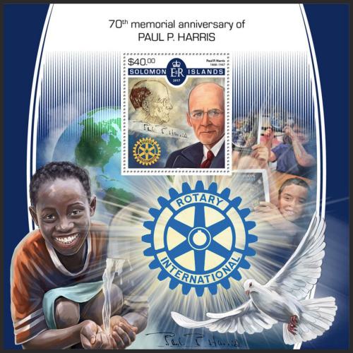 Poštová známka Šalamúnove ostrovy 2017 Paul Harris Mi# Block 715 Kat 12€ 