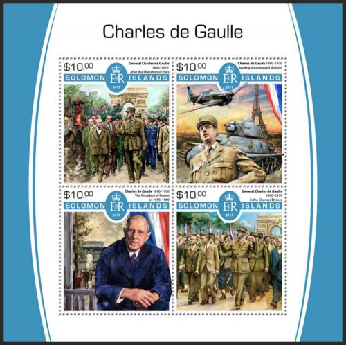 Potov znmky alamnove ostrovy 2017 Charles de Gaulle Mi# 4832-35 Kat 12