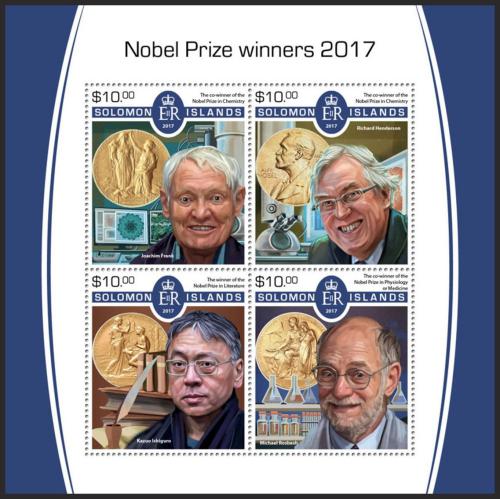 Potov znmky alamnove ostrovy 2017 Nobelova cena Mi# 4857-60 Kat 12 - zvi obrzok