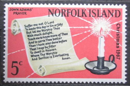 Potov znmka Norfolk 1967 Vianoce Mi# 94 - zvi obrzok
