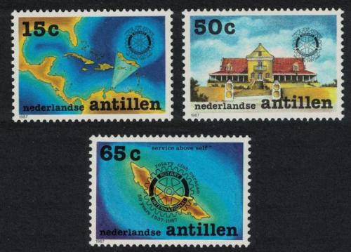 Potov znmky Holandsk Antily 1987 Klub Rotary, 50. vroie Mi# 611-13 - zvi obrzok