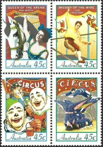 Potov znmky Austrlia 1997 Cirkus Mi# 1626-29