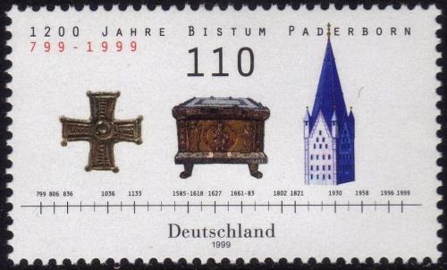 Potov znmka Nemecko 1999 Biskupstv Paderborn Mi# 2060