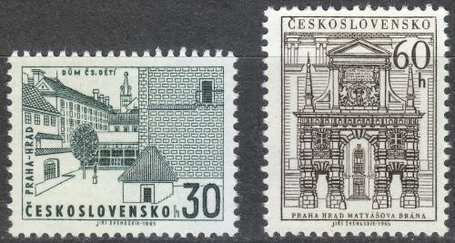 Potov znmky eskoslovensko 1965 Prask hrad Mi# 1553-54