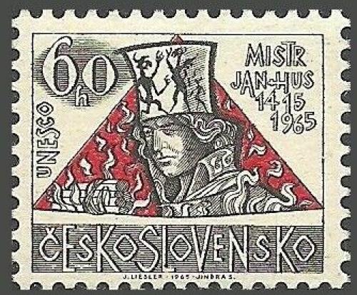 Potov znmka eskoslovensko 1965 Jan Hus Mi# 1556 - zvi obrzok