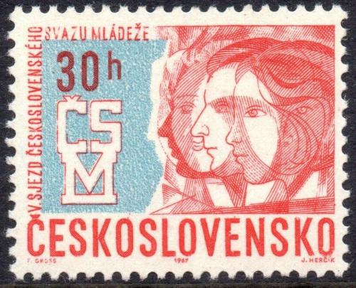 Potov znmka eskoslovensko 1967 V. sjezd SM Mi# 1675