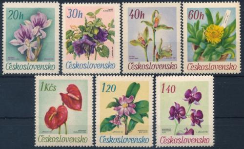 Potov znmky eskoslovensko 1967 Kvety Mi# 1724-30 Kat 7.50