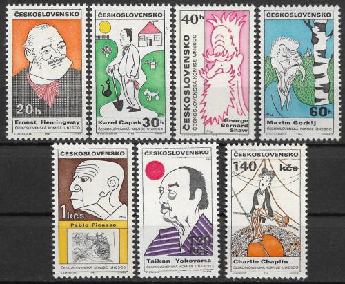 Potov znmky eskoslovensko 1968 Karikatury osobnost Mi# 1832-38