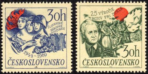 Potov znmky eskoslovensko 1969 Slovensk vroie Mi# 1890-91