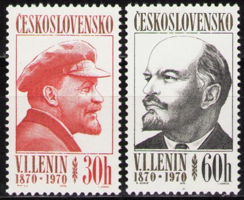 Potov znmky eskoslovensko 1970 V. I. Lenin Mi# 1939-40 - zvi obrzok